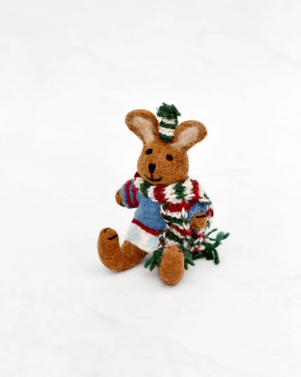 Felt Brown Hare With Sweater