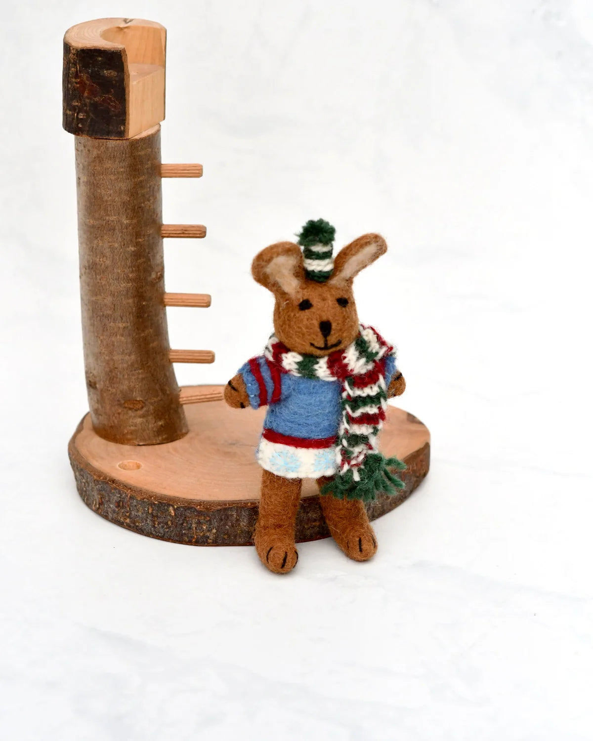 Felt Brown Hare With Sweater