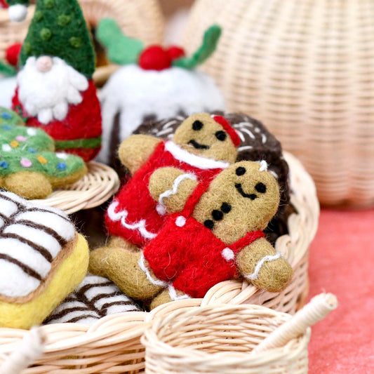 Felt Gingerbread Couple Cookies