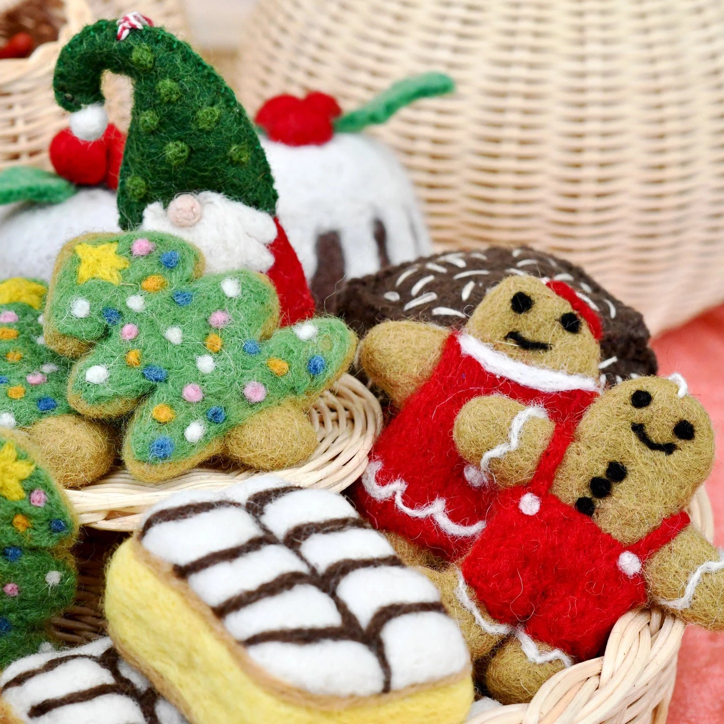 Felt Gingerbread Couple Cookies