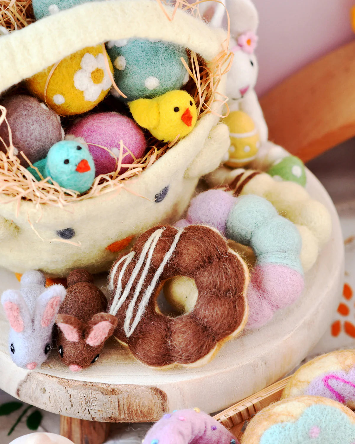 Easter Egg Yellow Chick Basket