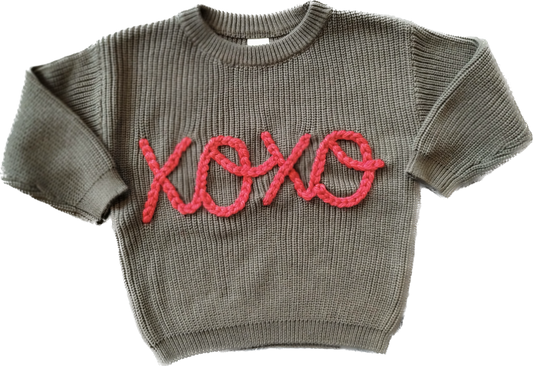 XOXO Charcoal Sweater