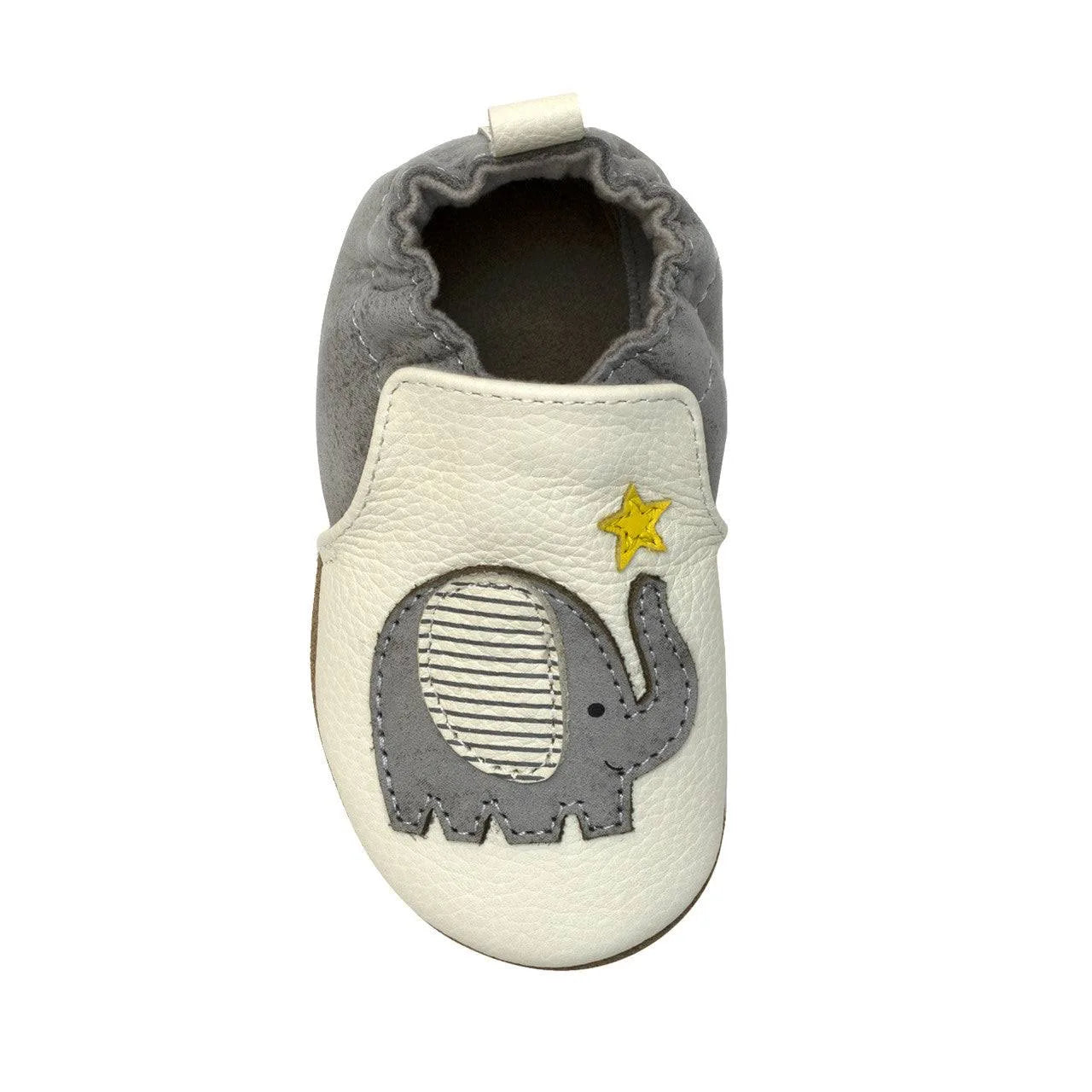 Ivory Elephant Stars Soft Soles