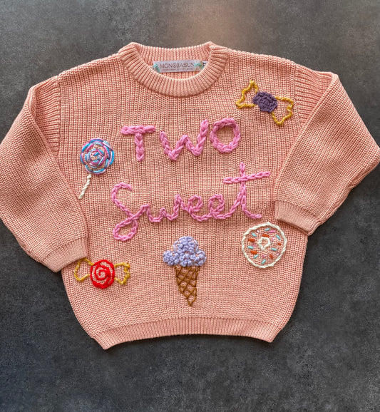 "Two Sweet" Birthday Sweater