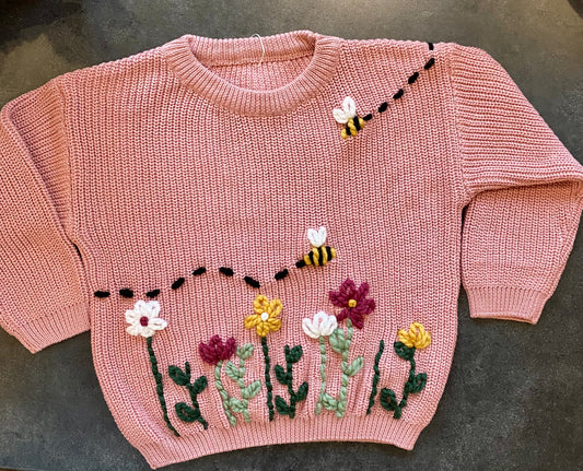 Flower Field Themed Sweater