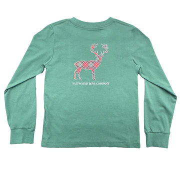 LS Plaid Deer Graphic Tee