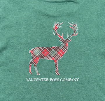 LS Plaid Deer Graphic Tee