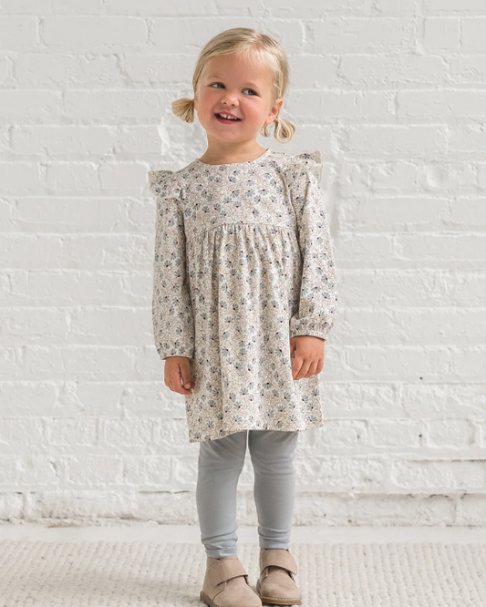 Mika Pamela Floral Ruffle LS Dress