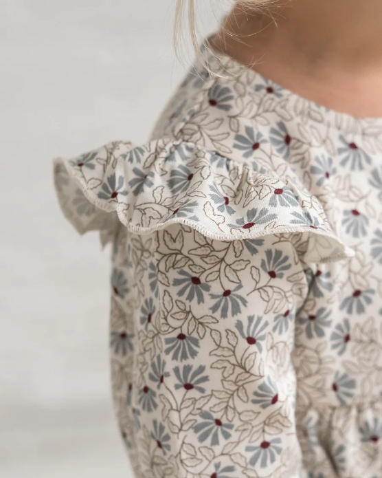 Mika Pamela Floral Ruffle LS Dress