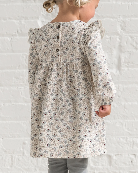 Mika Pamela Floral Ruffle LS Dress