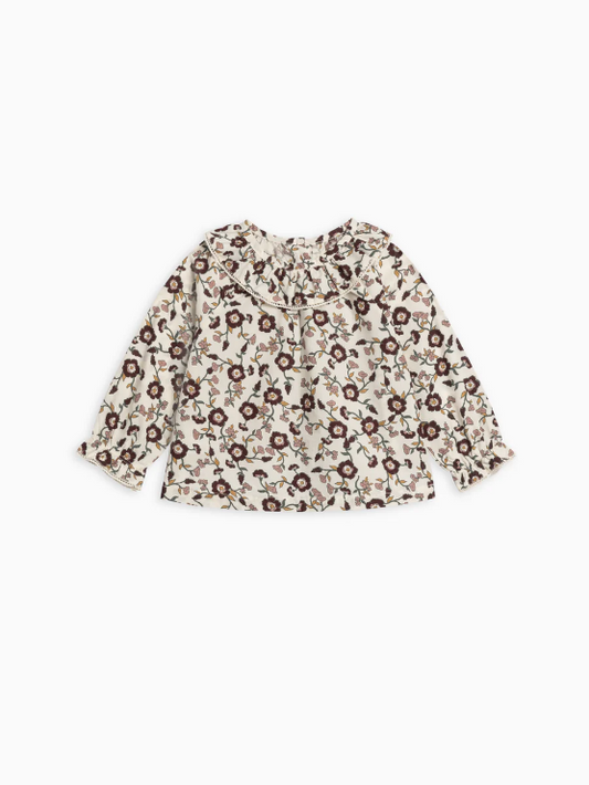 Shirley Cranberry Denali Floral Top