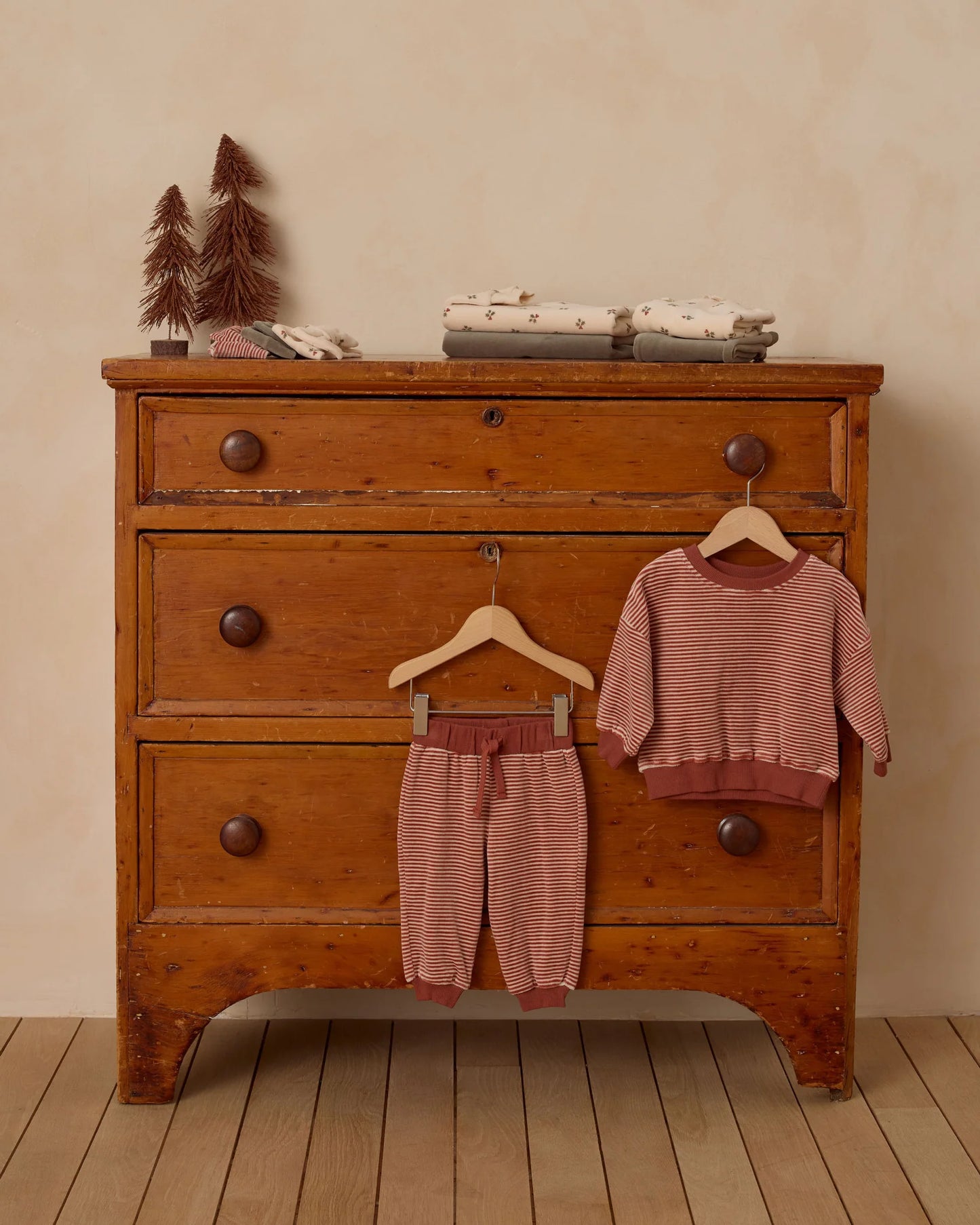 Candy Stripe Velour Striped Sweatshirt