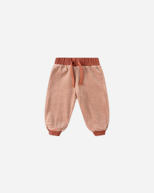 Candy Stripe Velour Sweatpants