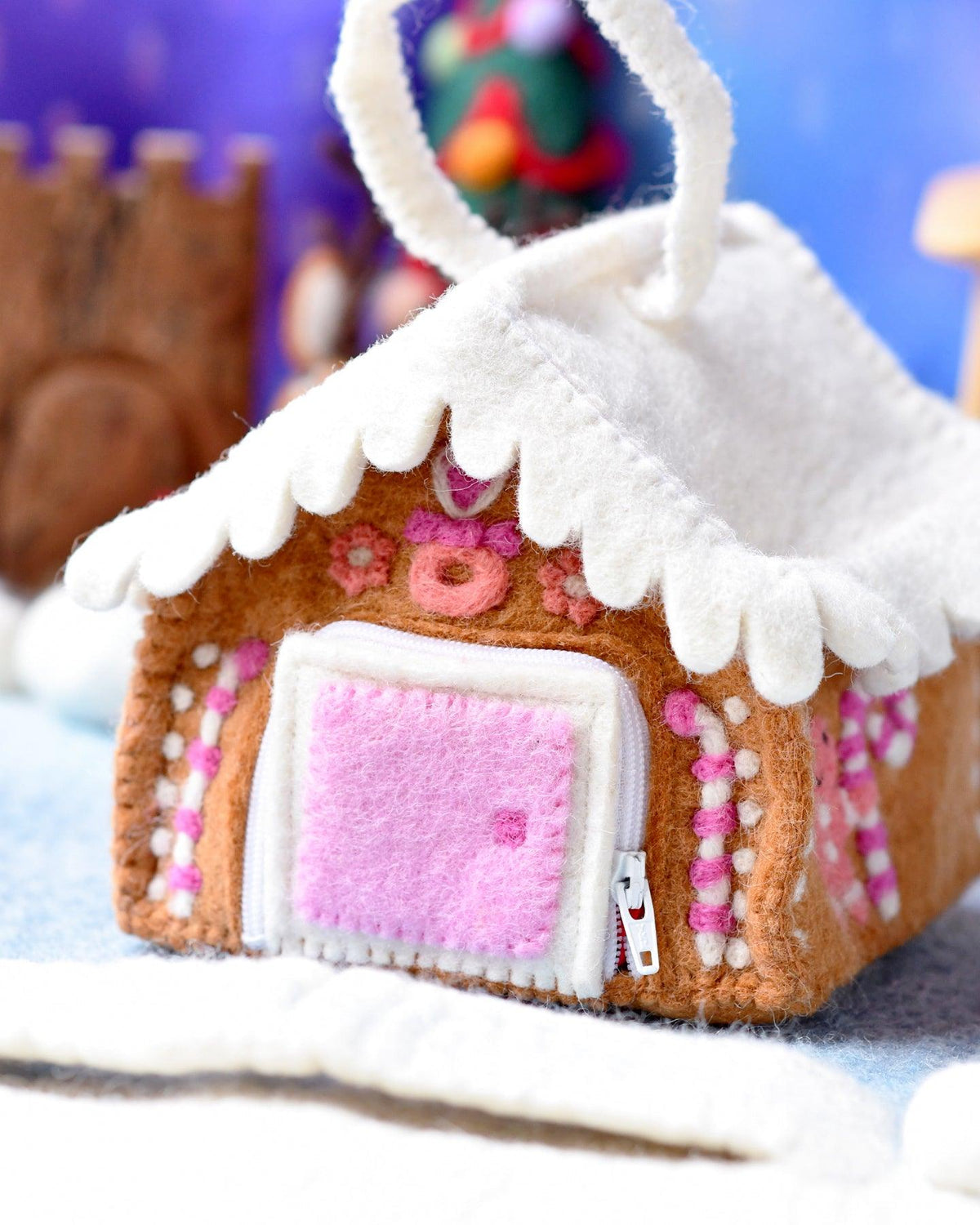 Felt Gingerbread House Bag in Various Colors