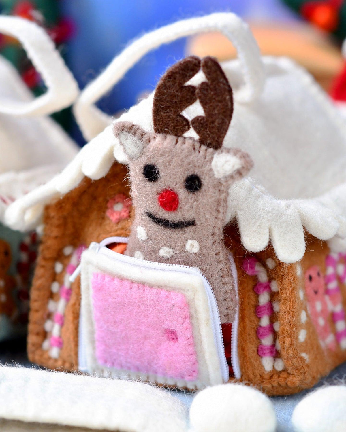 Felt Gingerbread House Bag in Various Colors