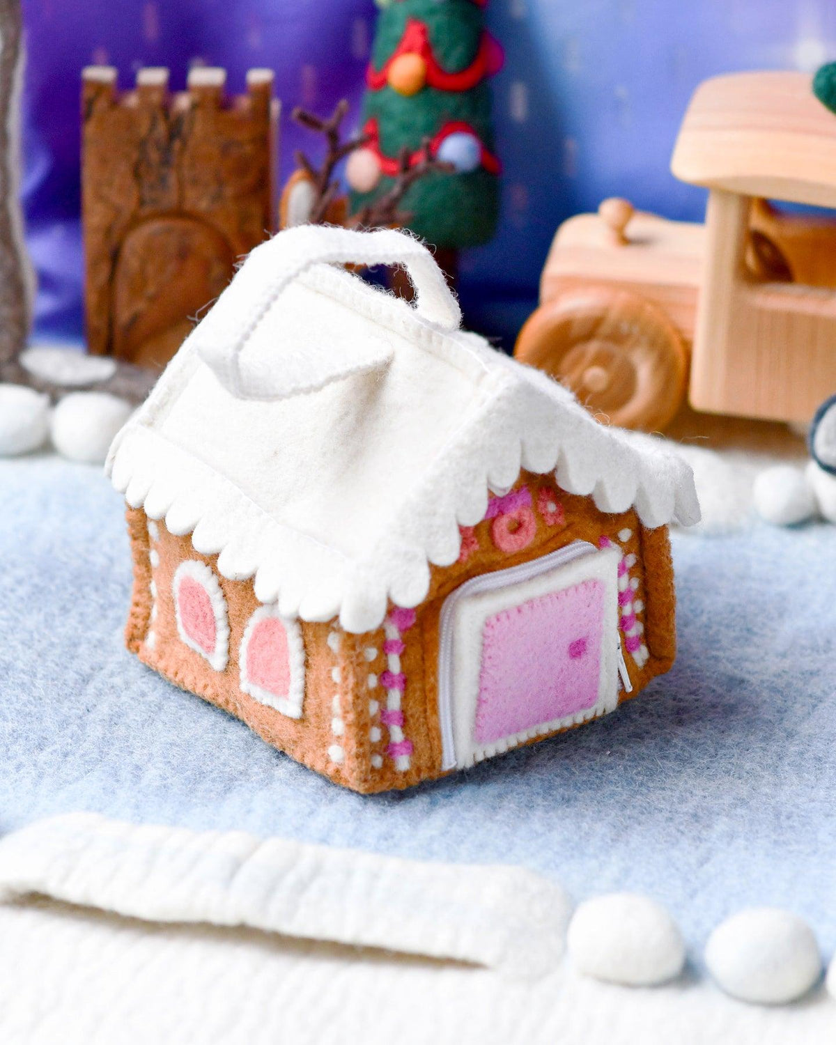 Felt Gingerbread House Bag in Various Colors