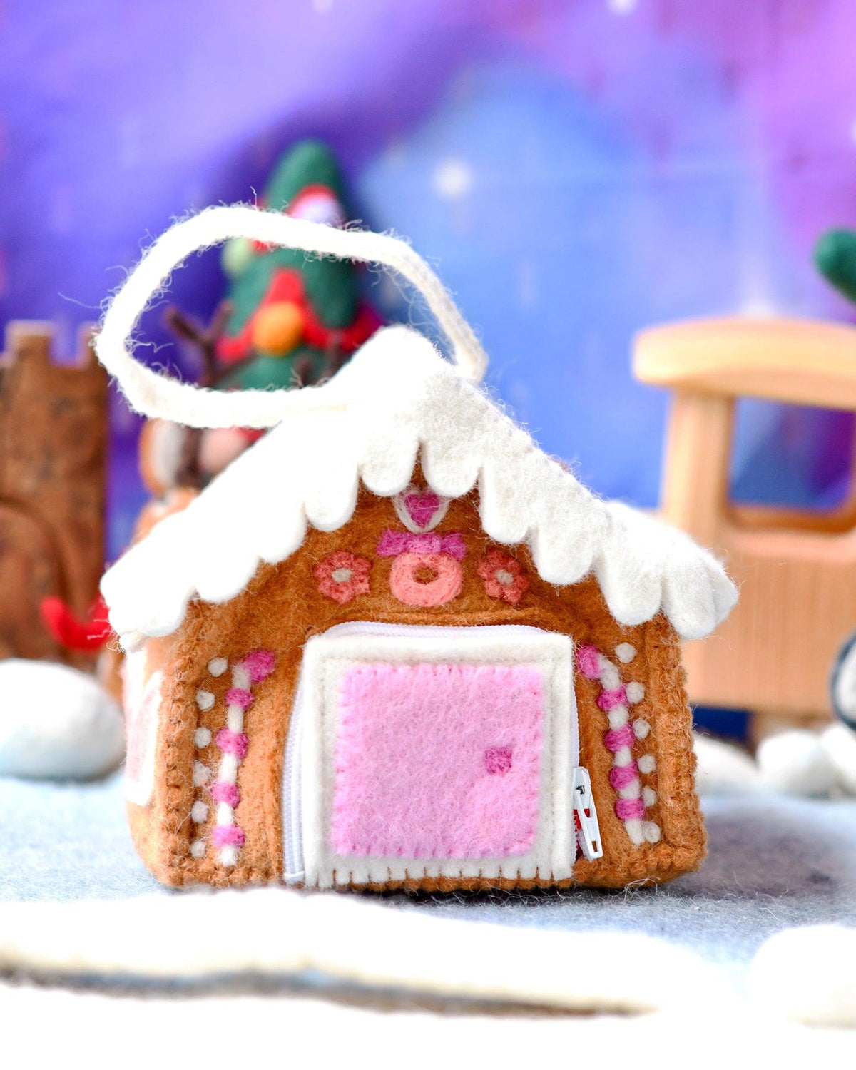 Felt Gingerbread House Bag in Various Colors
