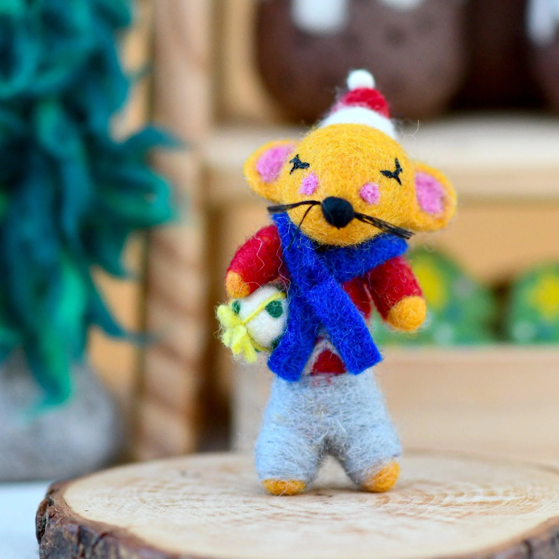 Felt Boy or Girl Christmas Mice