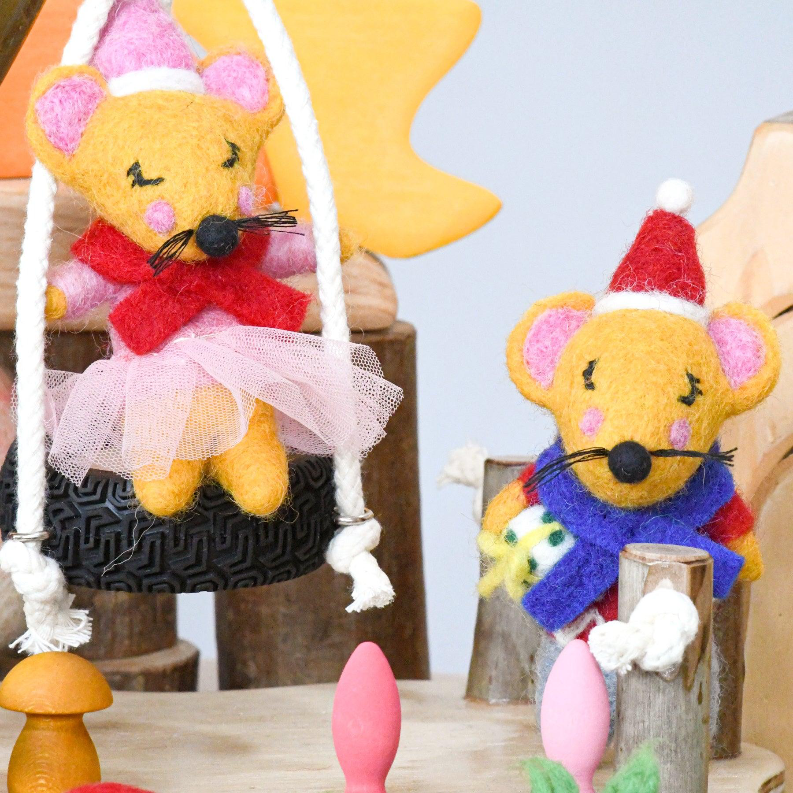 Felt Boy or Girl Christmas Mice