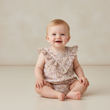 Organic Pastel Bloom Romper
