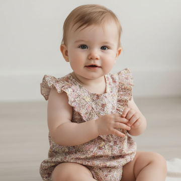 Organic Pastel Bloom Romper