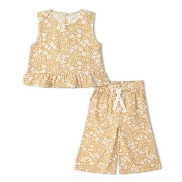 Organic Yellow Blossom Pant Set