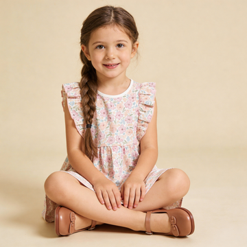 Organic Peony Flutter Dress