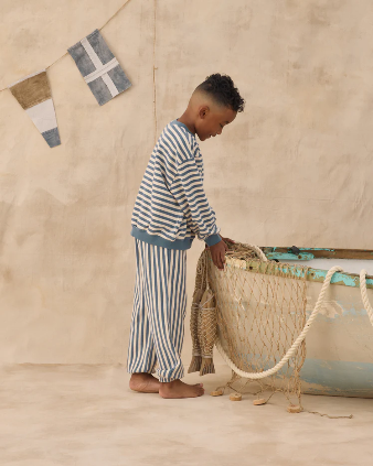 Marine Stripe Oversized Crew