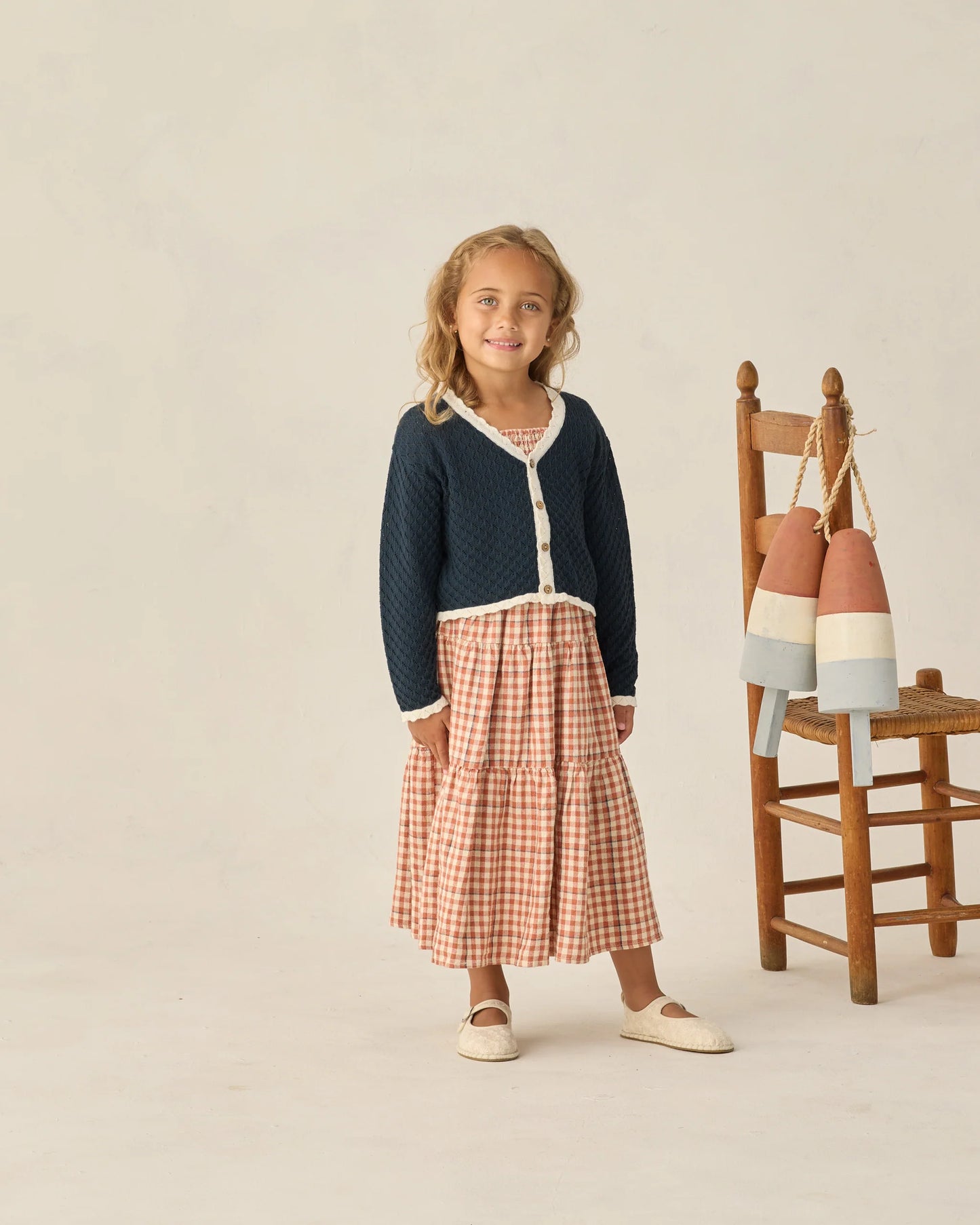 Tiered Poppy Gingham Skirt
