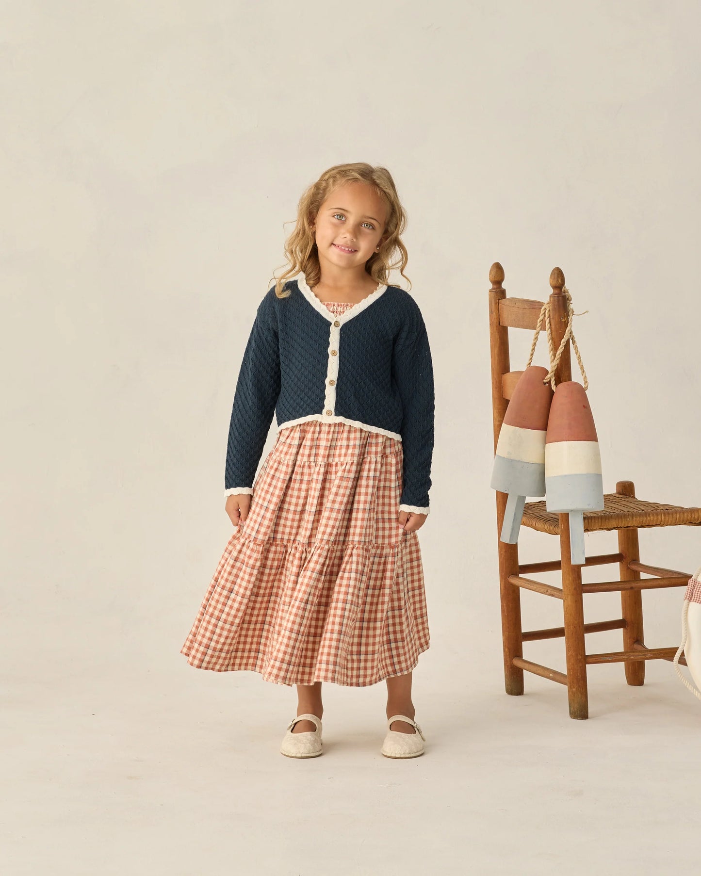 Tiered Poppy Gingham Skirt
