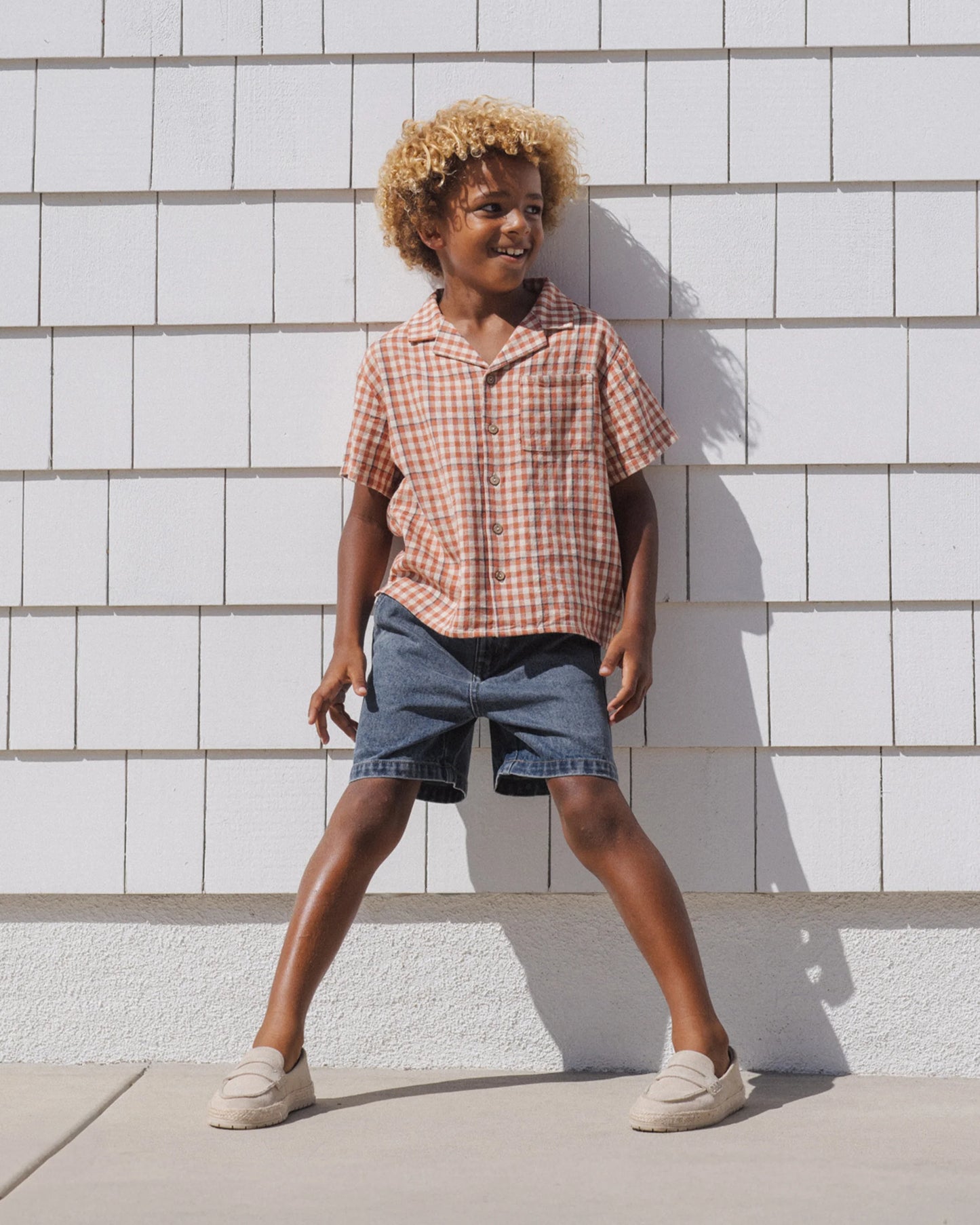 Poppy Gingham Collared Shirt