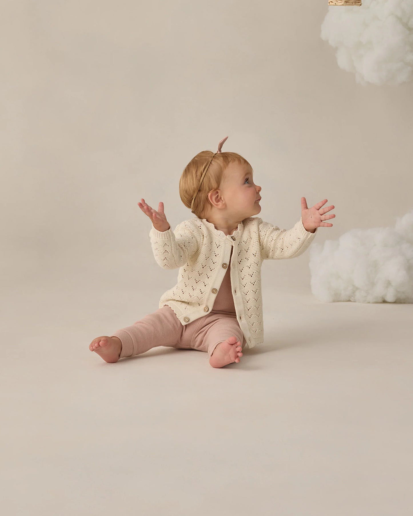 Scalloped Natural Cardigan