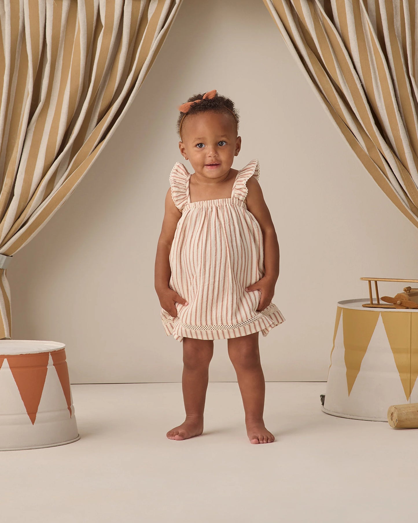 Ruffle Tank Vintage Stripe Dress