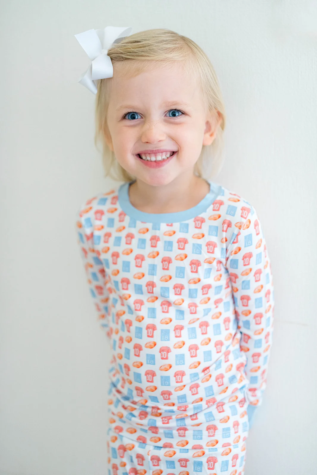 Red/Blue Football 2 Pc.Pajamas