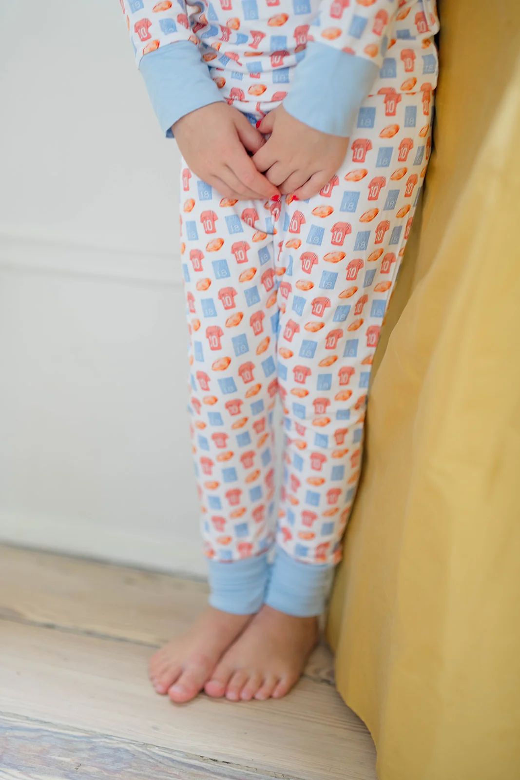 Red/Blue Football 2 Pc.Pajamas