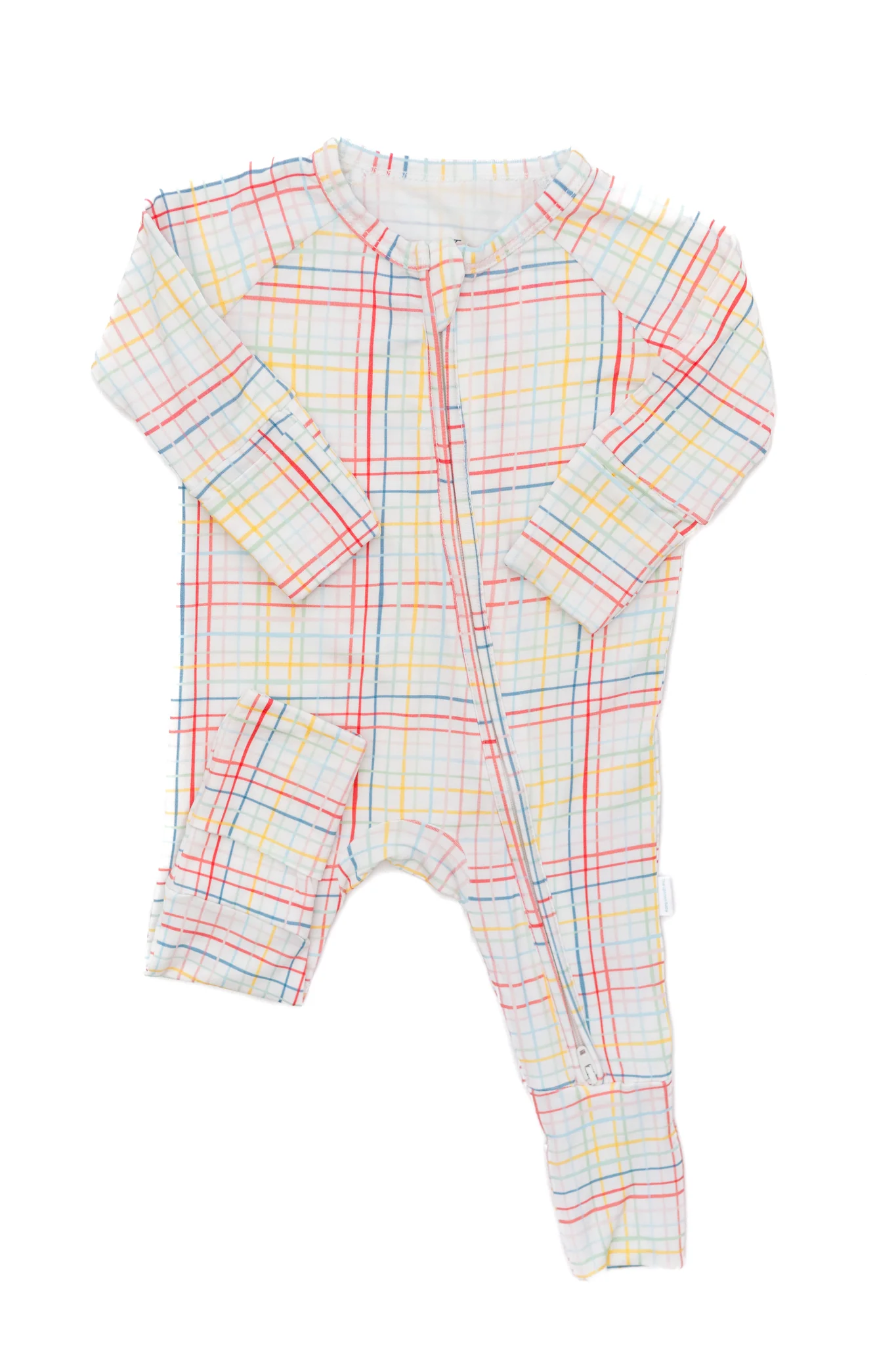 Scribble Gingham Convertible Footie