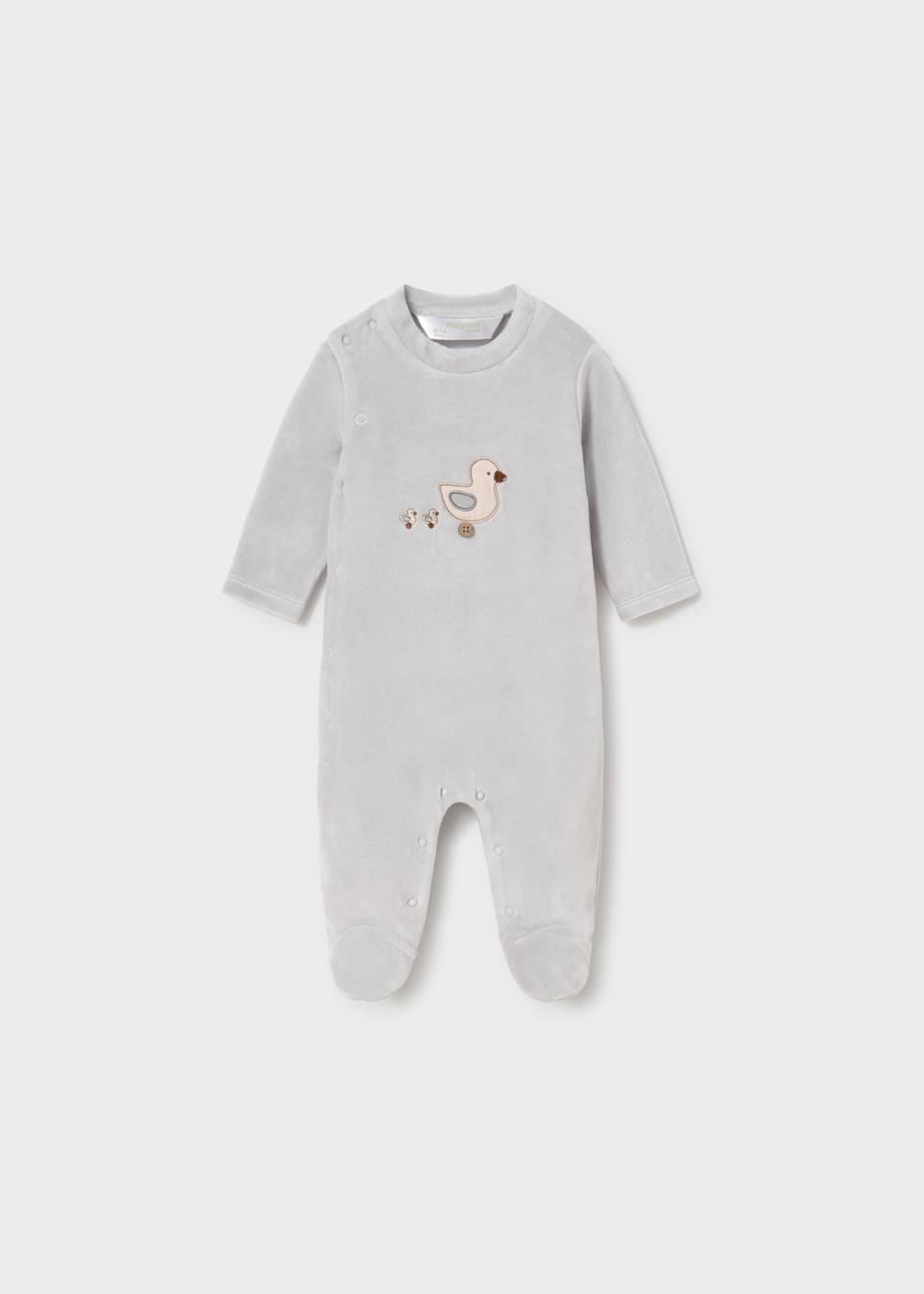 Fog Velour Duck  Romper