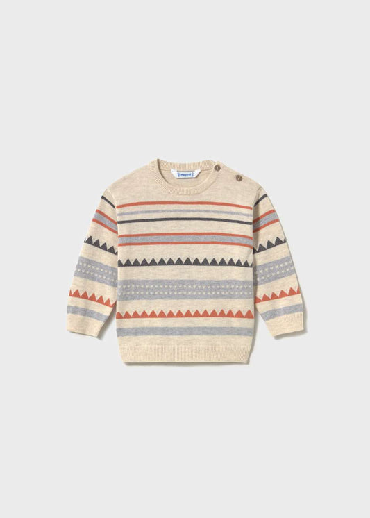 Brick Red Striped Sweater