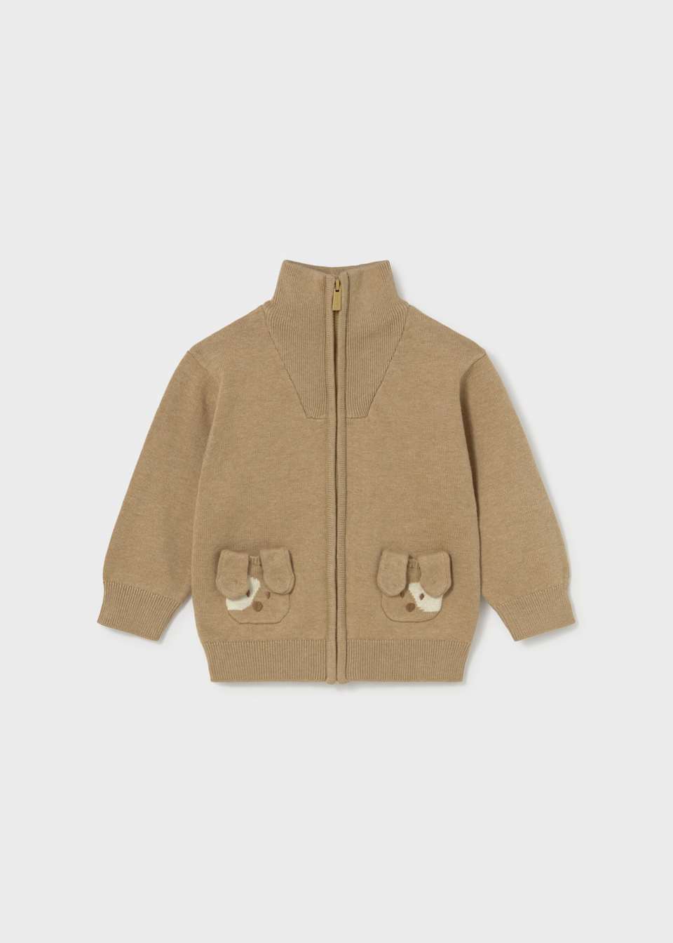 Puppy Zippered Cardigan