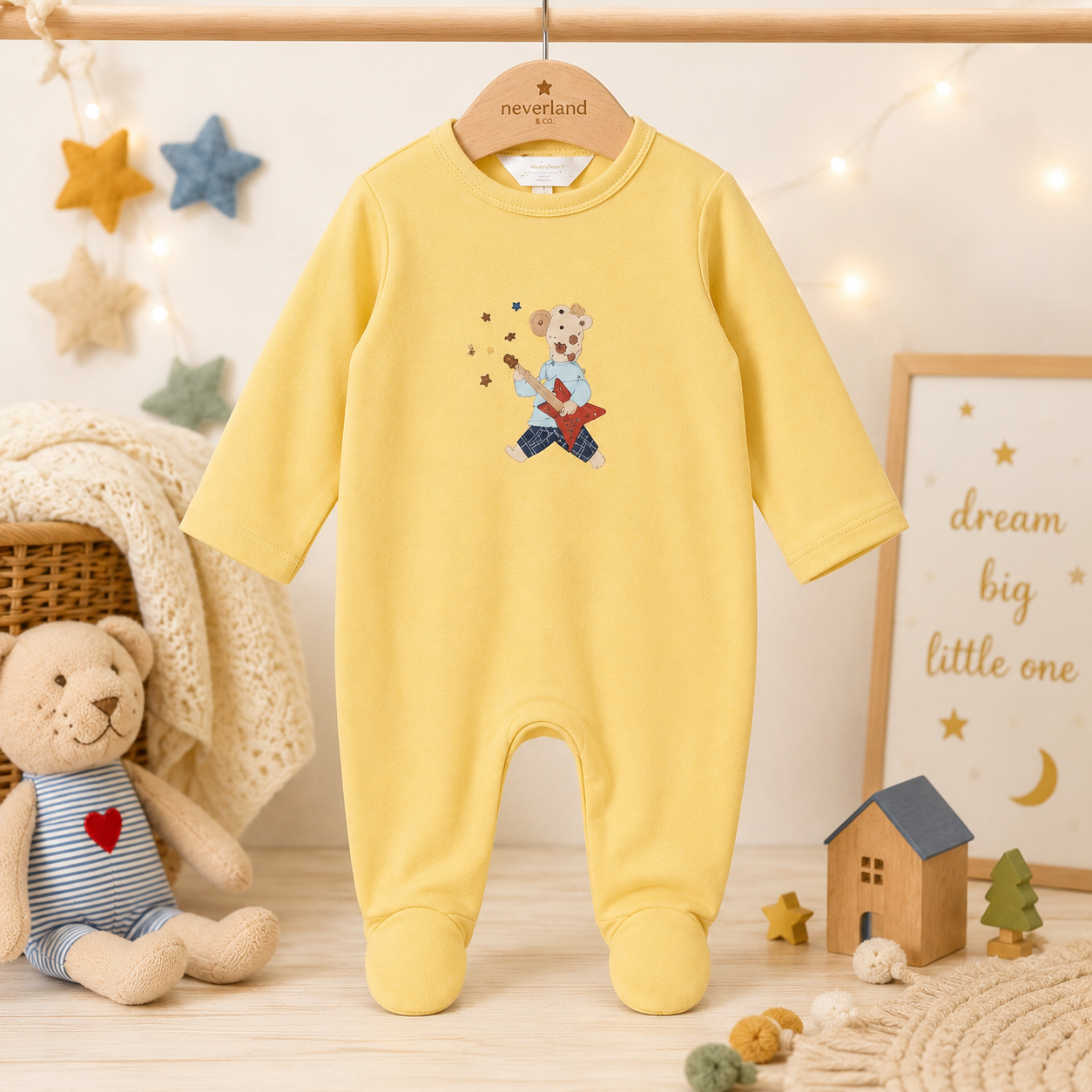 Yellow Dancing Giraffe Romper