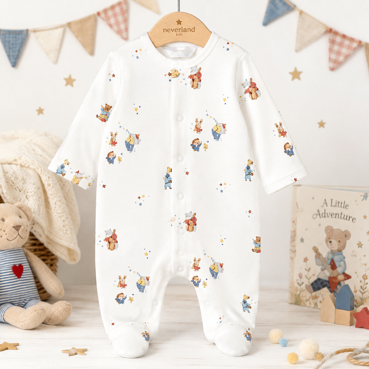 Cream Musical Trio Romper
