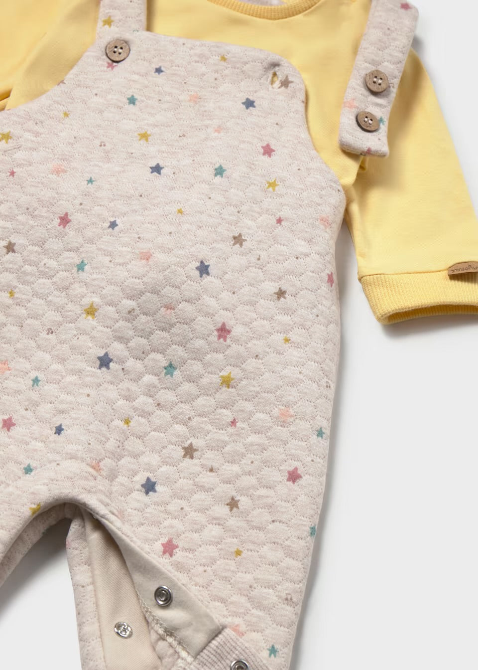Baby Boys’ 2 Pc Stars On Cream Outfit