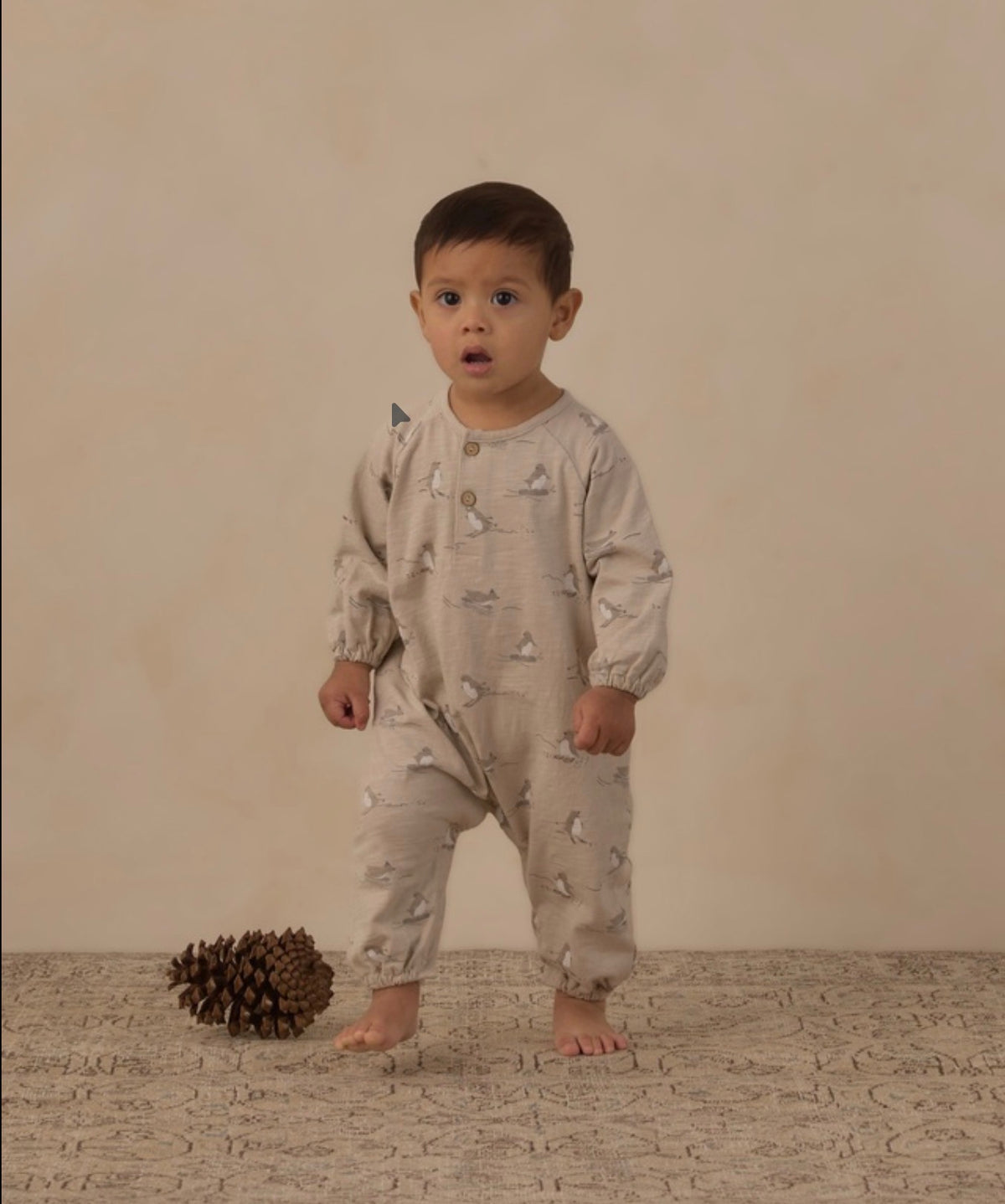Skiing Penguins Henley Jumpsuit