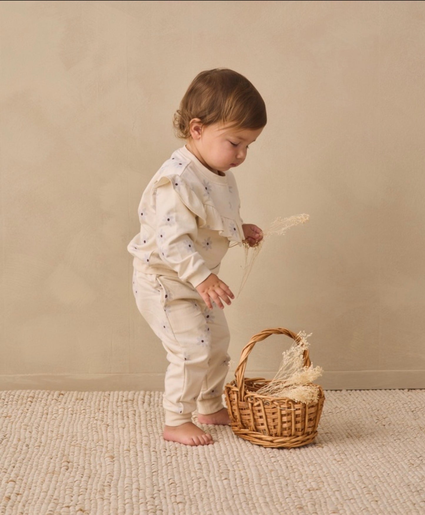 Blue Daisy Relaxed Fleece Sweatpants