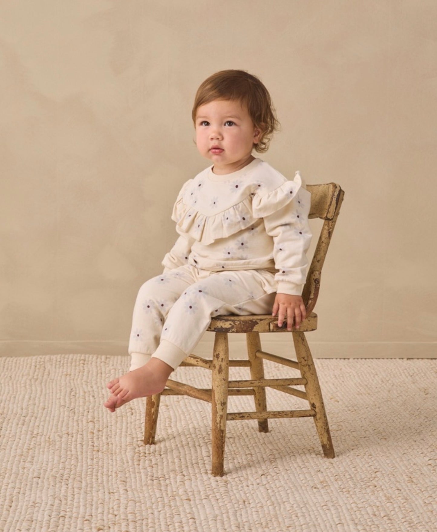 Blue Daisy Relaxed Fleece Sweatpants