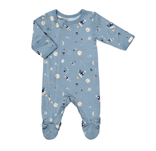 Astronauts on Steel Blue Footie