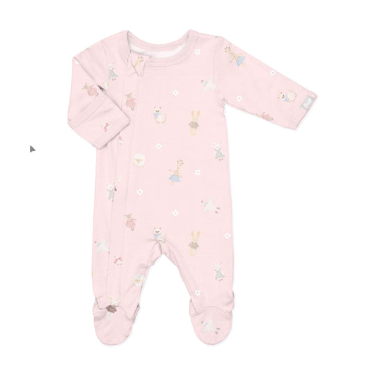 Plush on Light Pink Footie
