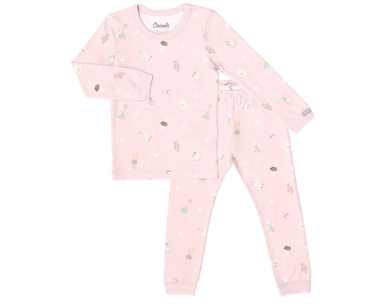 Plush on Light Pink 2 Pc Pajamas