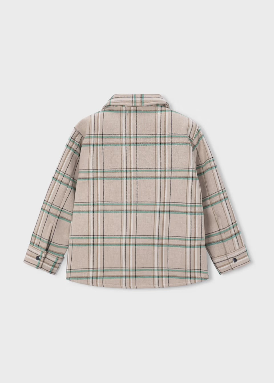Green/Taupe Plaid Boys' Overshirt
