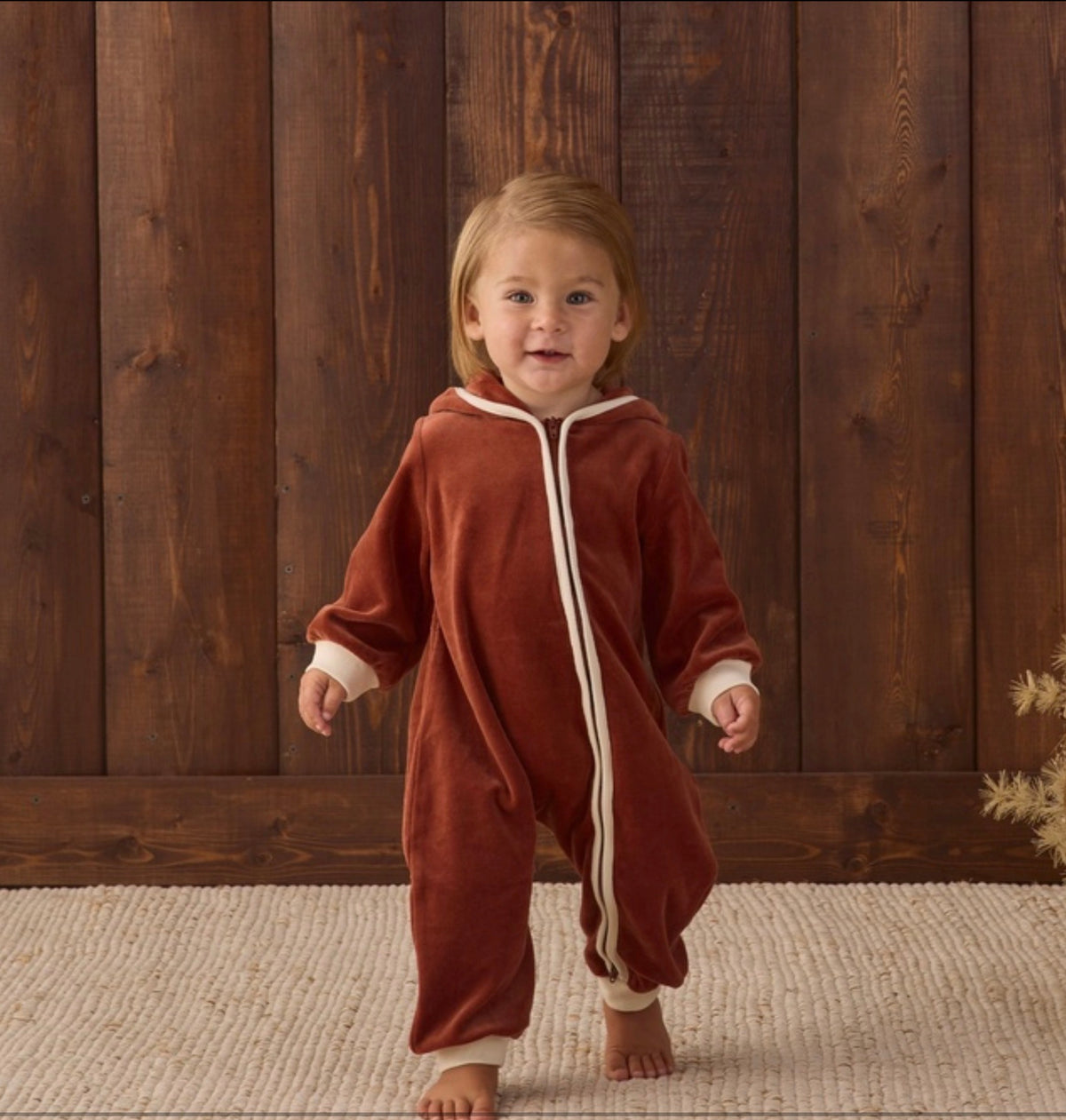 Redwood Velour Jumpsuit
